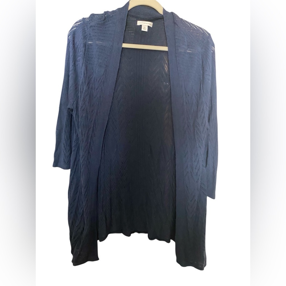 CROFT&BARROW EUC NAVY BLUE CARDIGAN SZ XL